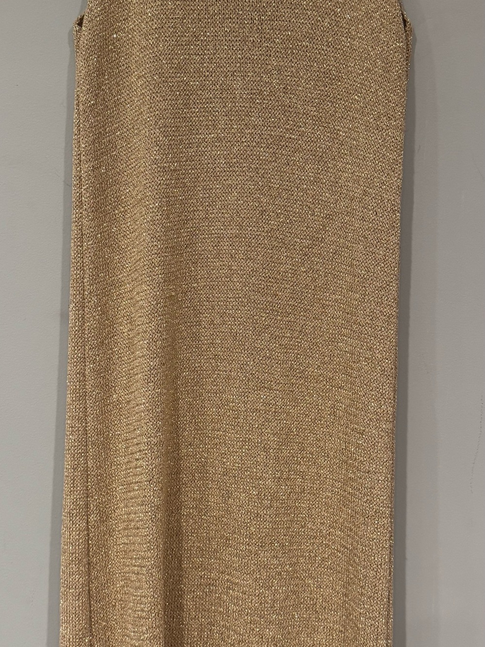 Yunika Shimmery Gold Midi Dress